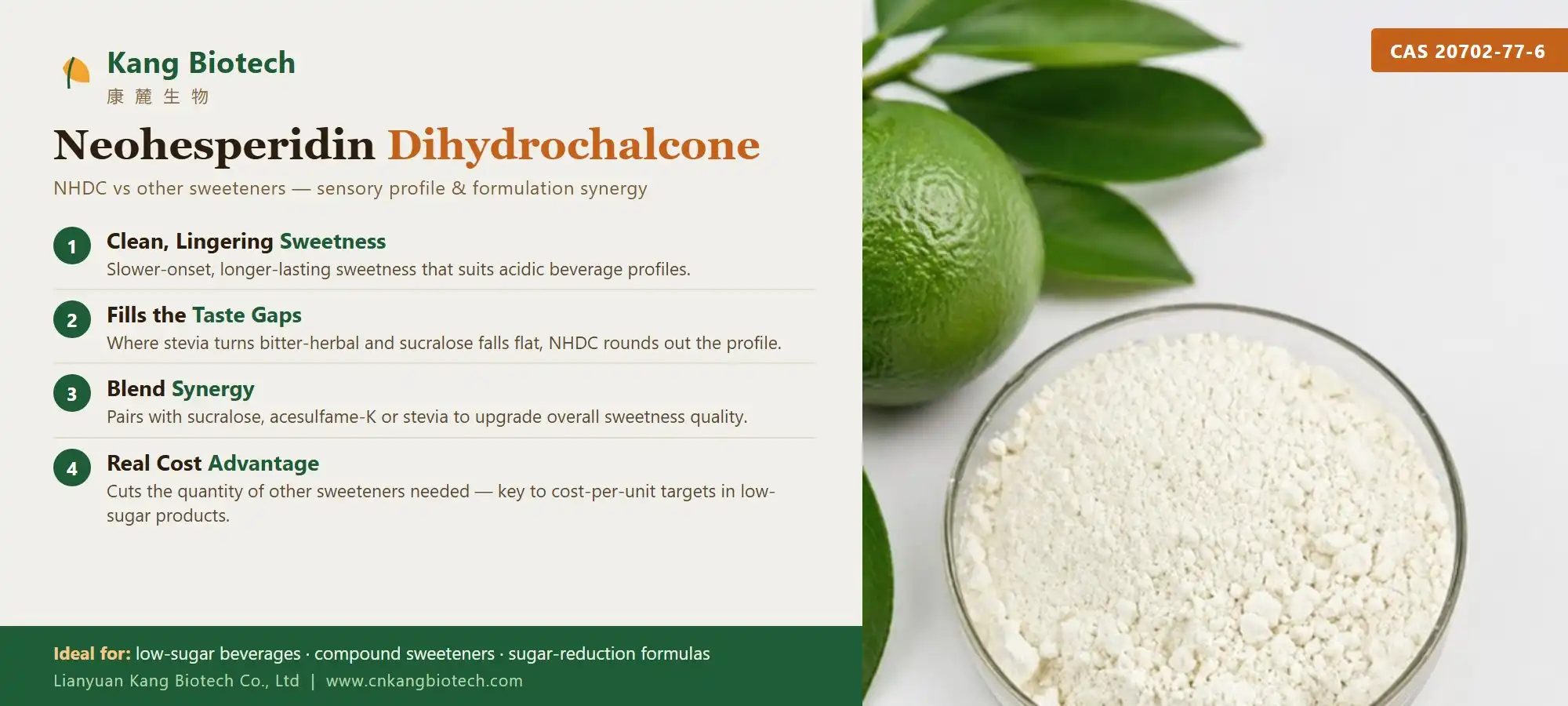 compare NHDC to stevia, monk fruit, or sucralose
